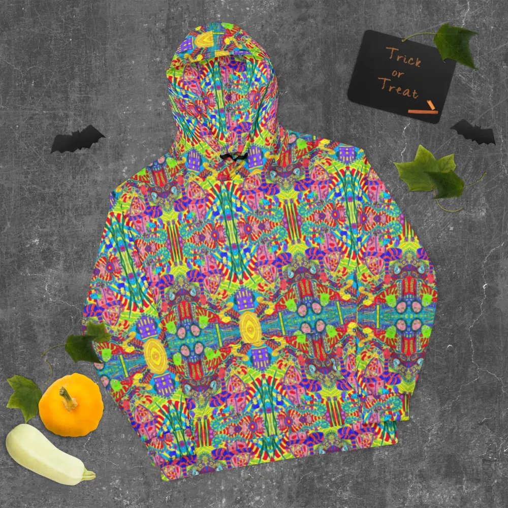 Abstract Doodle Creatures Unisex All Over Print Hoodie product image (9)