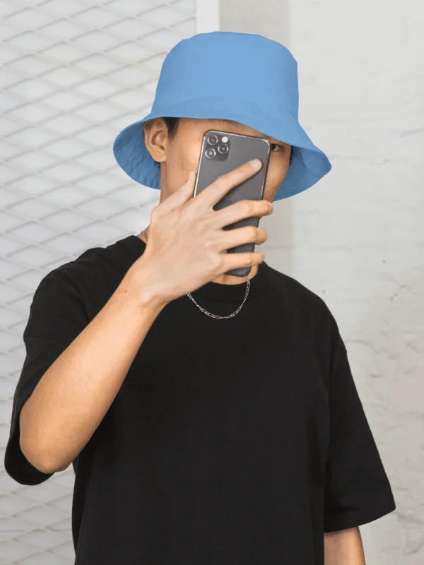 Light Blue All-Over Print Reversible Bucket Hat product image (1)