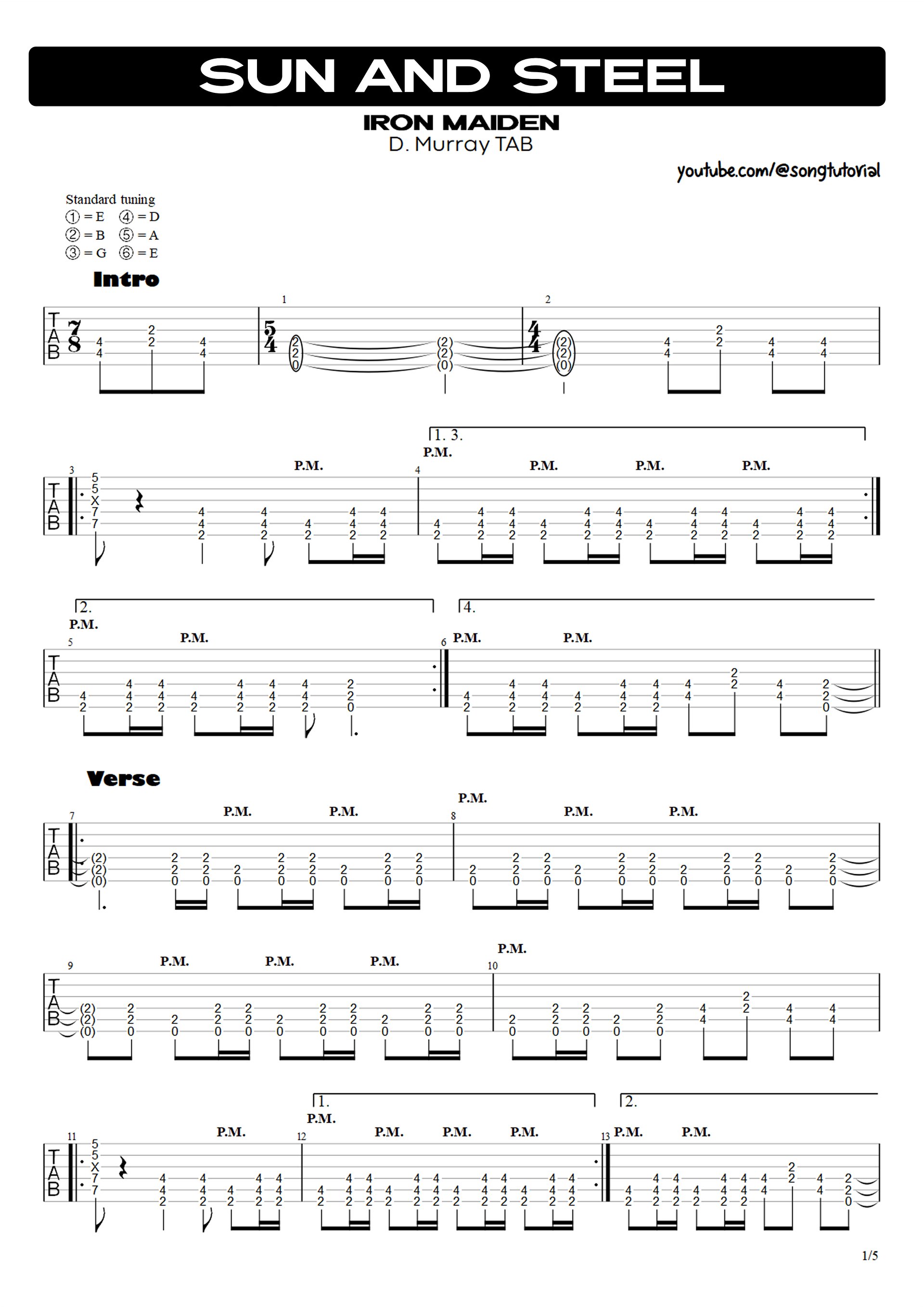 Sun and Steel PDF TAB + Backing Track MP3 product image (2)