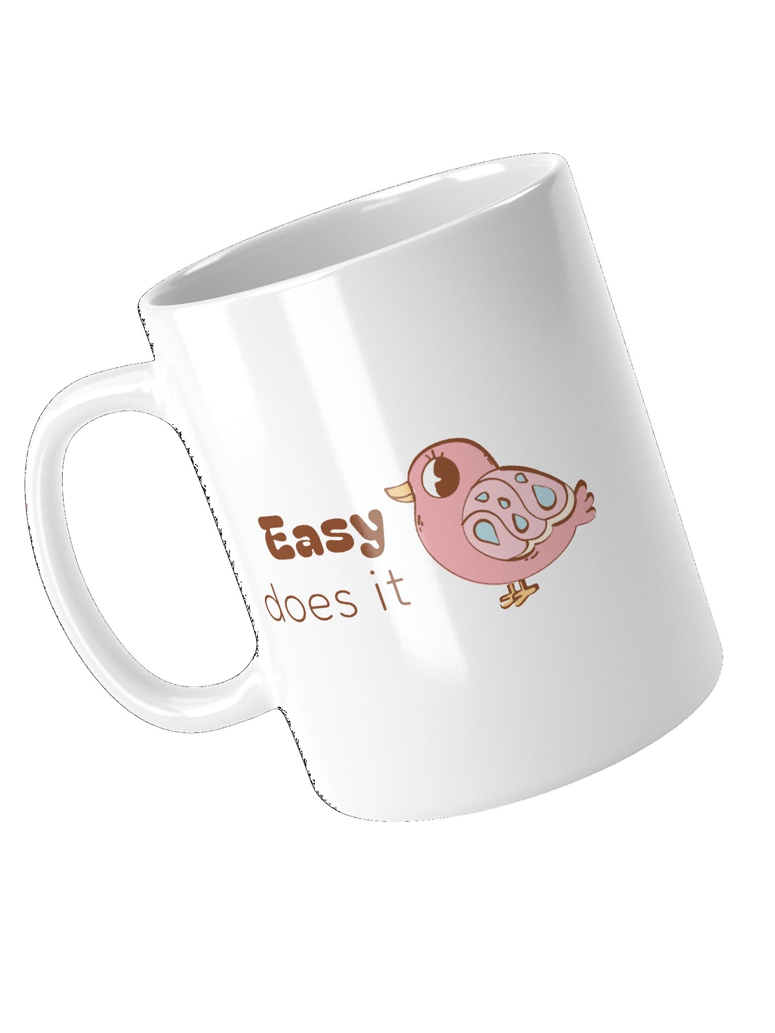 Easy Does It Bird Mug | Retro 70s Whimsical Character Coffee Cup product image (4)