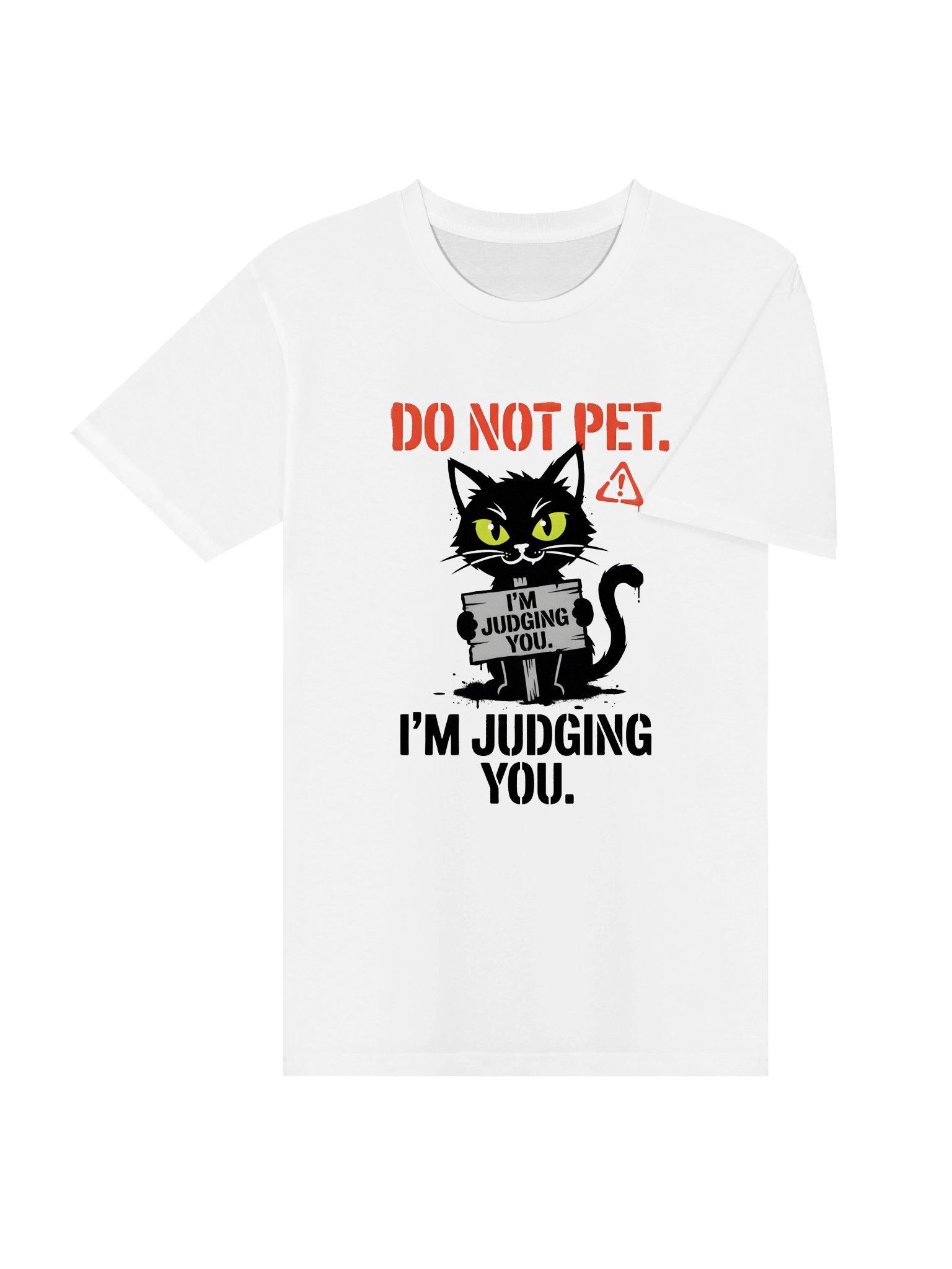Do Not Pet Cat Warning Tee product image (27)