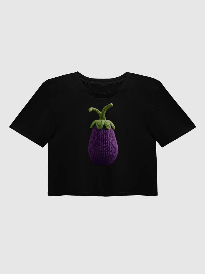 CozyAvocado Women's Premium Egg Plant Crop Top #4 product image (1)