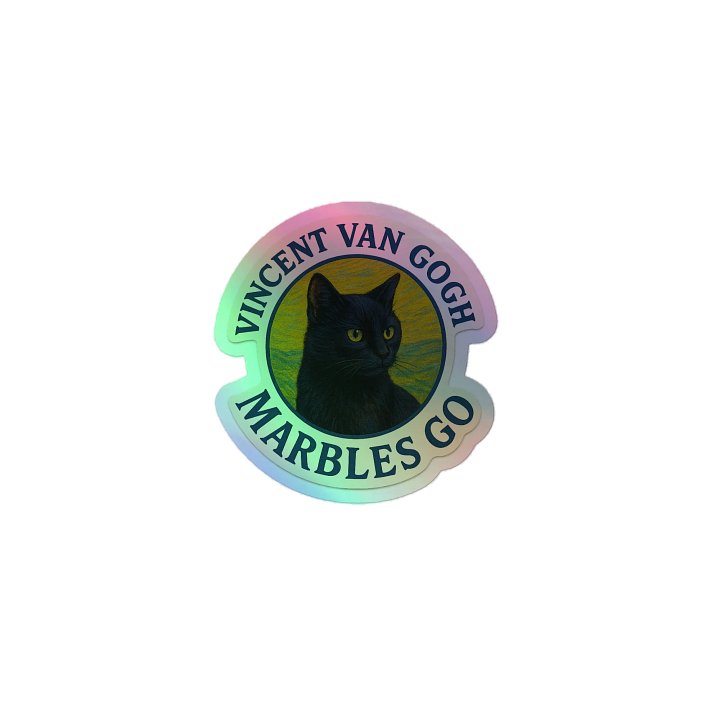 Vincent Van Gogh Marbles Holographic Sticker product image (1)