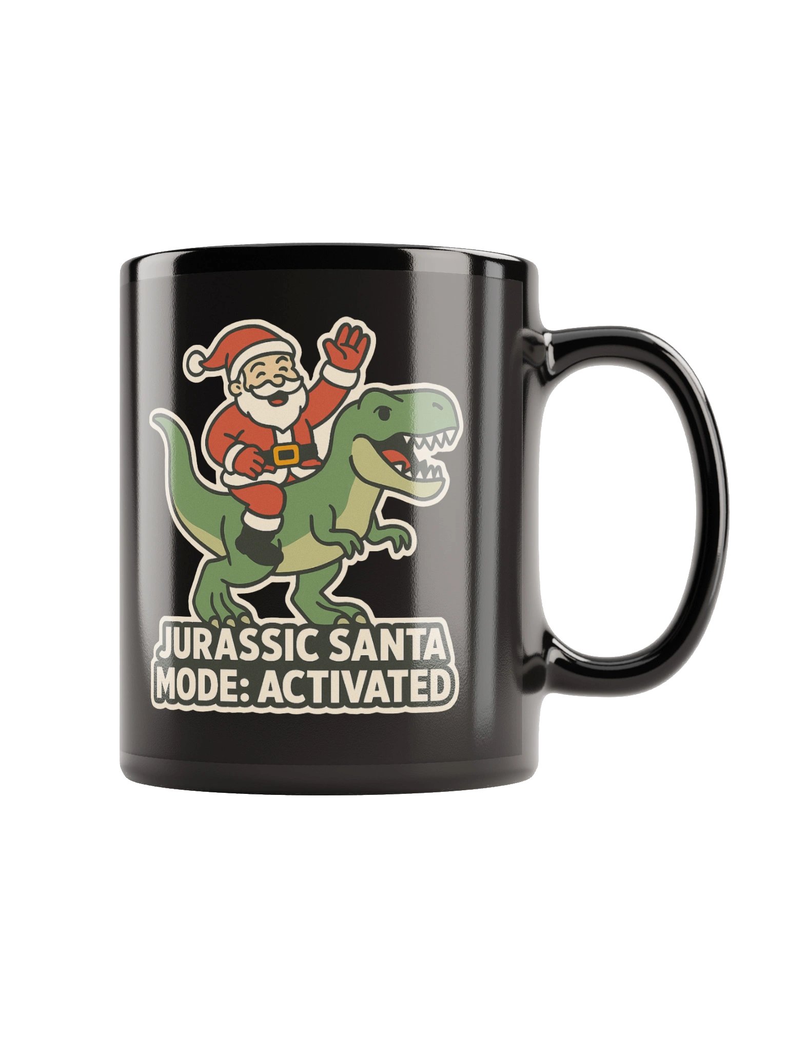 JURASSIC SANTA BLACK MUG product image (2)