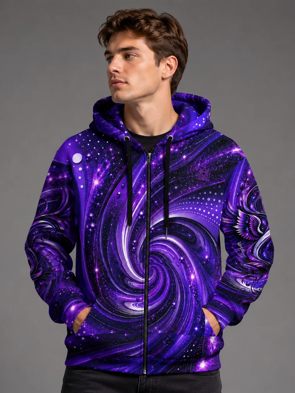 Cosmic Vortex All-Over Print Zip Hoodie product image (5)