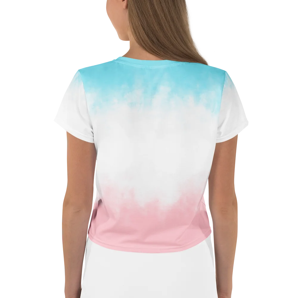 Floral Flamingo Watercolor Crop Tee product image (2)