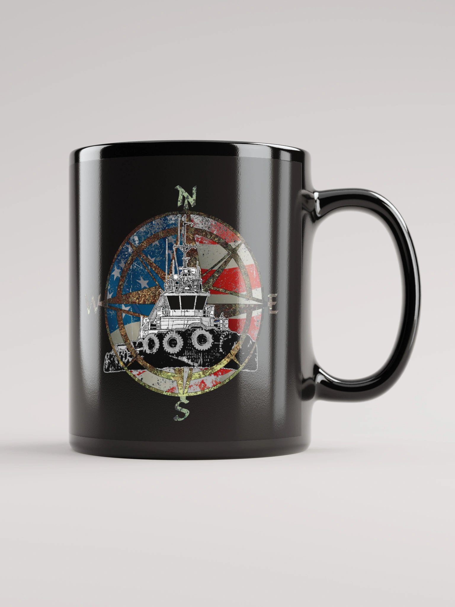 Compass Rose Marshall Foss & Flage Mug 11oz & 15oz product image (1)