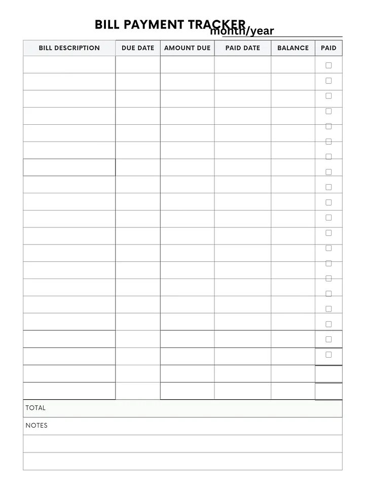 Bill Payment Logbook: Monthly Expense & Payment Tracker" "Personal Finance Organizer: Bill Payments & Due Dates Log" "Bill Tracker Logbook: product image (1)
