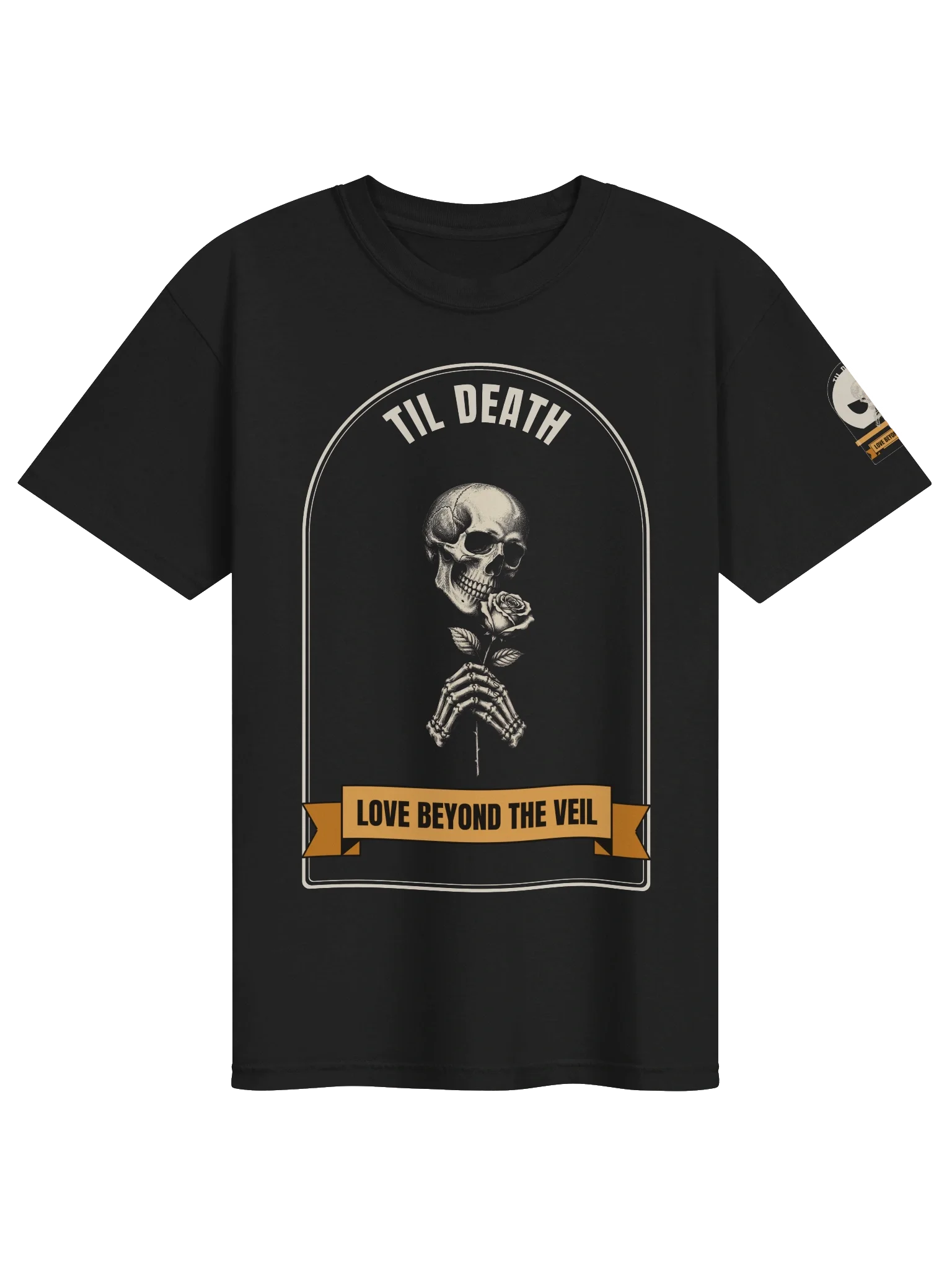 Camiseta Til Death con calavera: Love Beyond the Veil