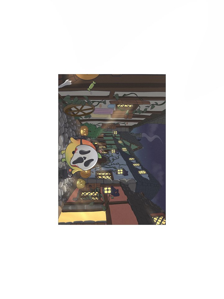 Halloween Mango Artwork Print product image (1)