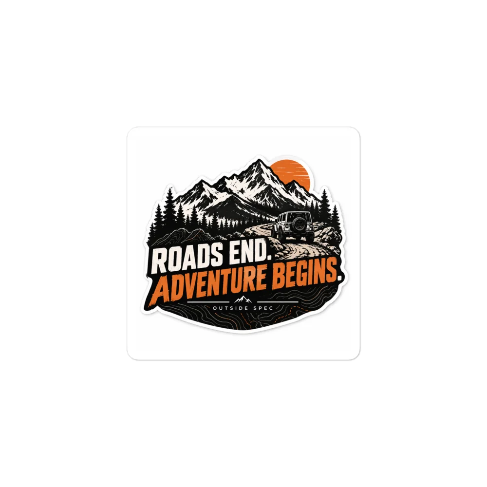 Roads End Adventure Begins Sticker product image (1)