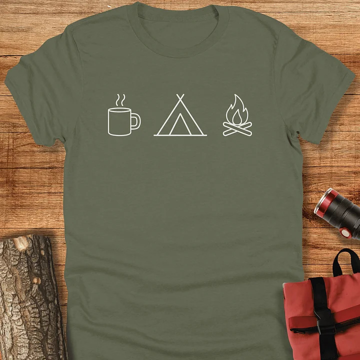Minimal camping t-shirt, Unisex product image (4)
