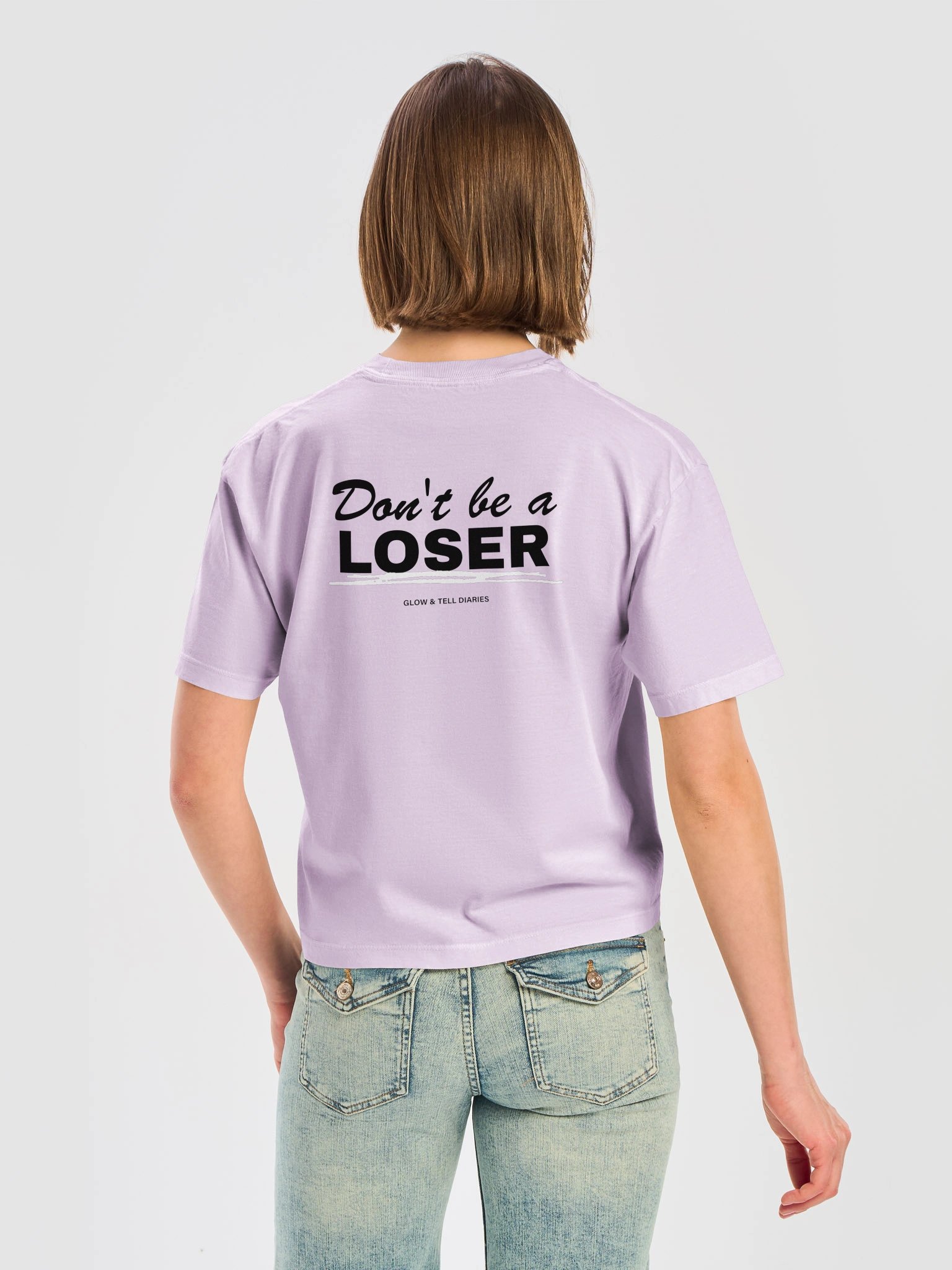 Don't be a LOSER orchid womens boxy Tee product image (6)