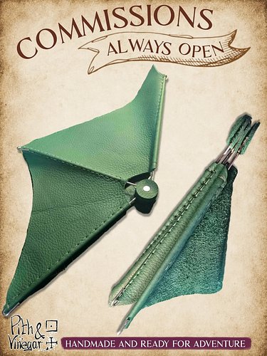 Another commission finished, and this time it's a green dragon wing fan.

From the steel rods to the hinge, these are fully h...