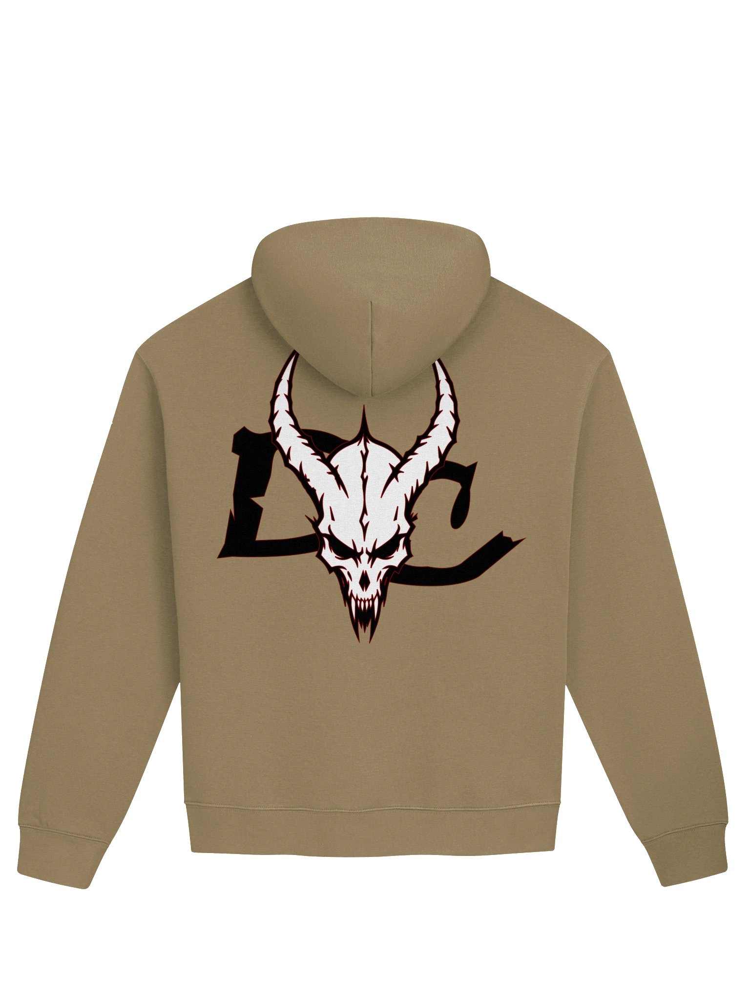 Horned Skull Emblem Relaxed Hoodie product image (10)