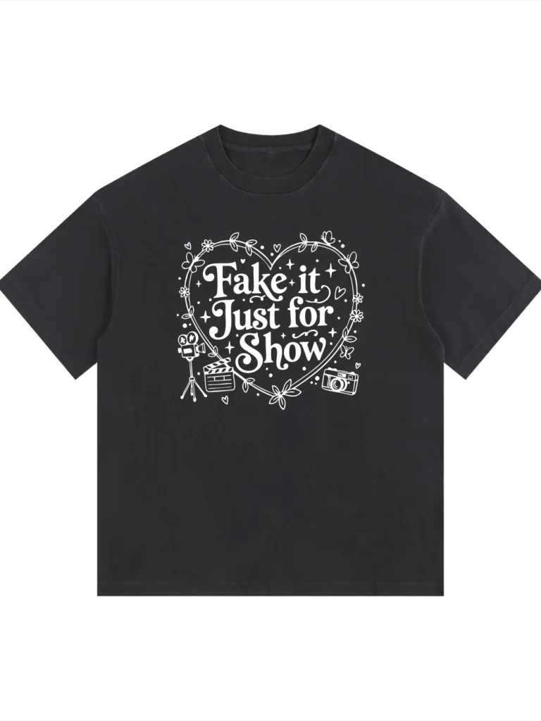 Fake It - Vintage Washed Oversized Cotton T-Shirt product image (1)