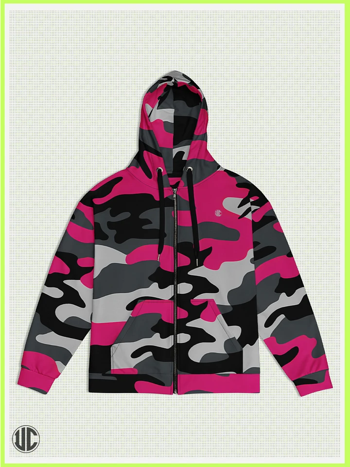 UnkoCon – Savage Pink Camo Zip Hoodie product image (1)