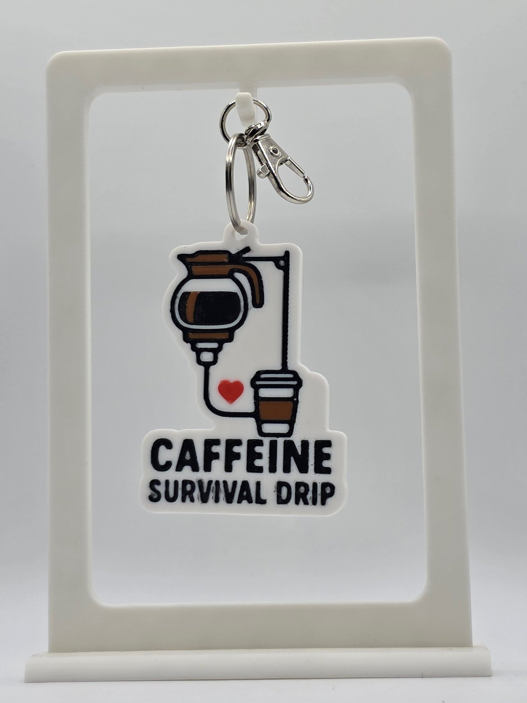 ☕ Caffeine Survival Drip Keychain | Funny Coffee Design product image (1)