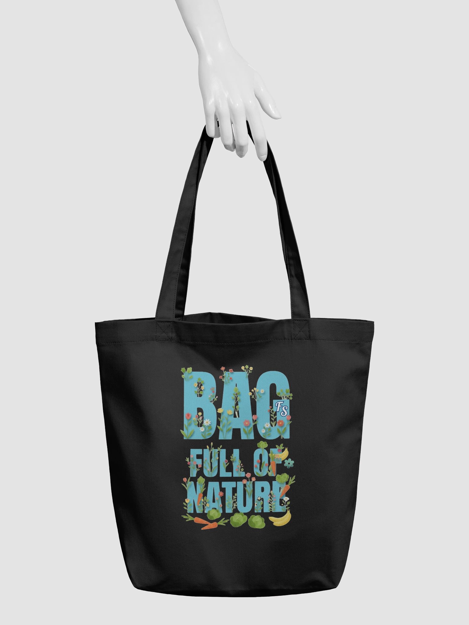 Bag Full of Nature Tote – Eco-Friendly Reusable Shopping Bag with Botanical Art product image (6)