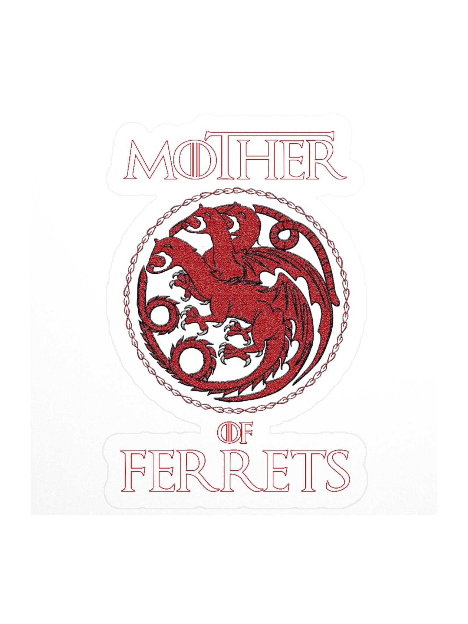 Farm n' Fancy Mother of Ferrets Stickers | Funny Ferret Mom Sticker product image (1)