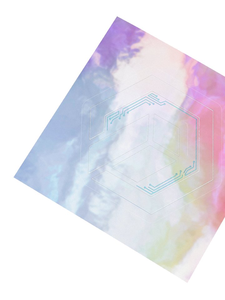 Neon Hex Circuit Holographic Sticker product image (5)