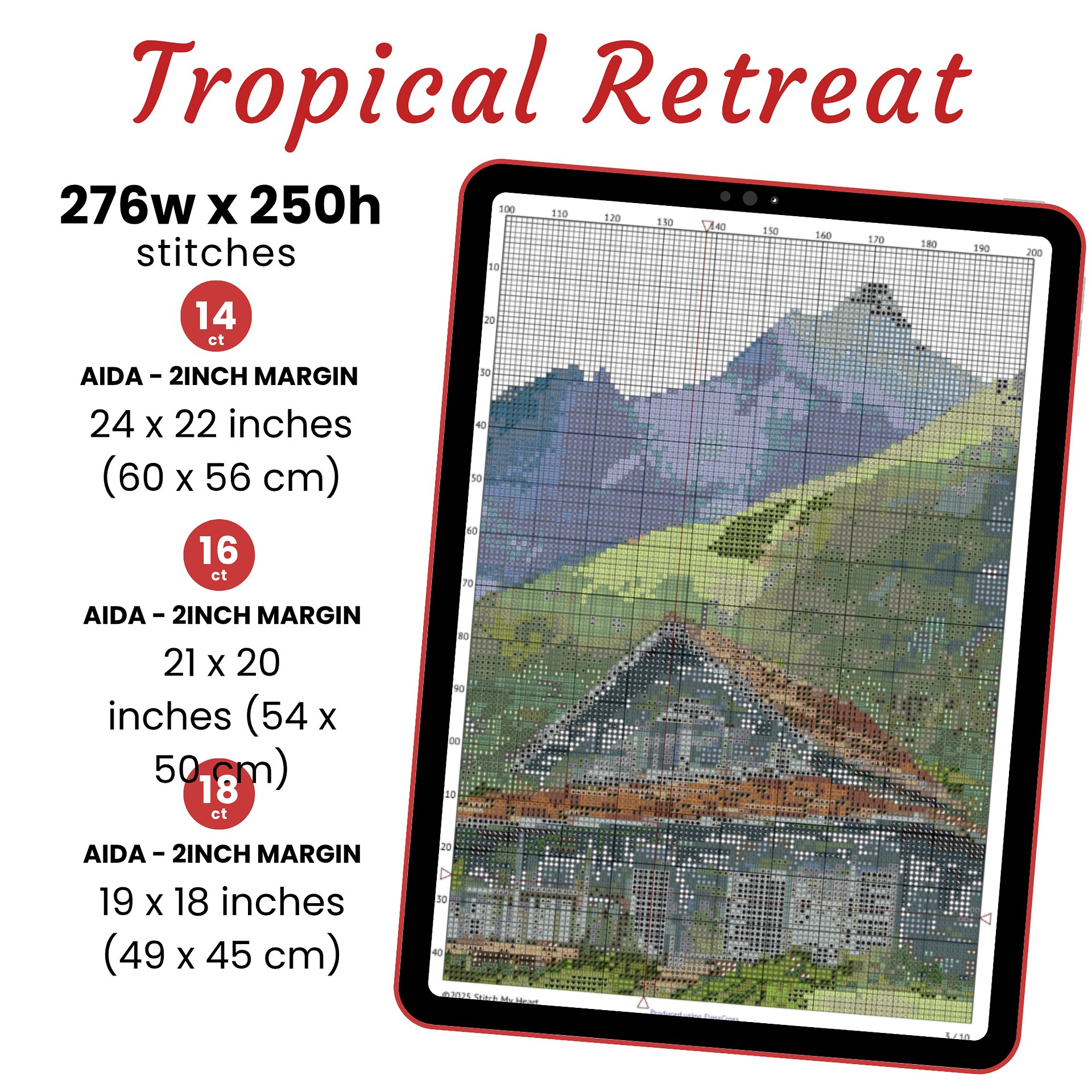 Tropical Retreat Cross Stitch Pattern product image (2)