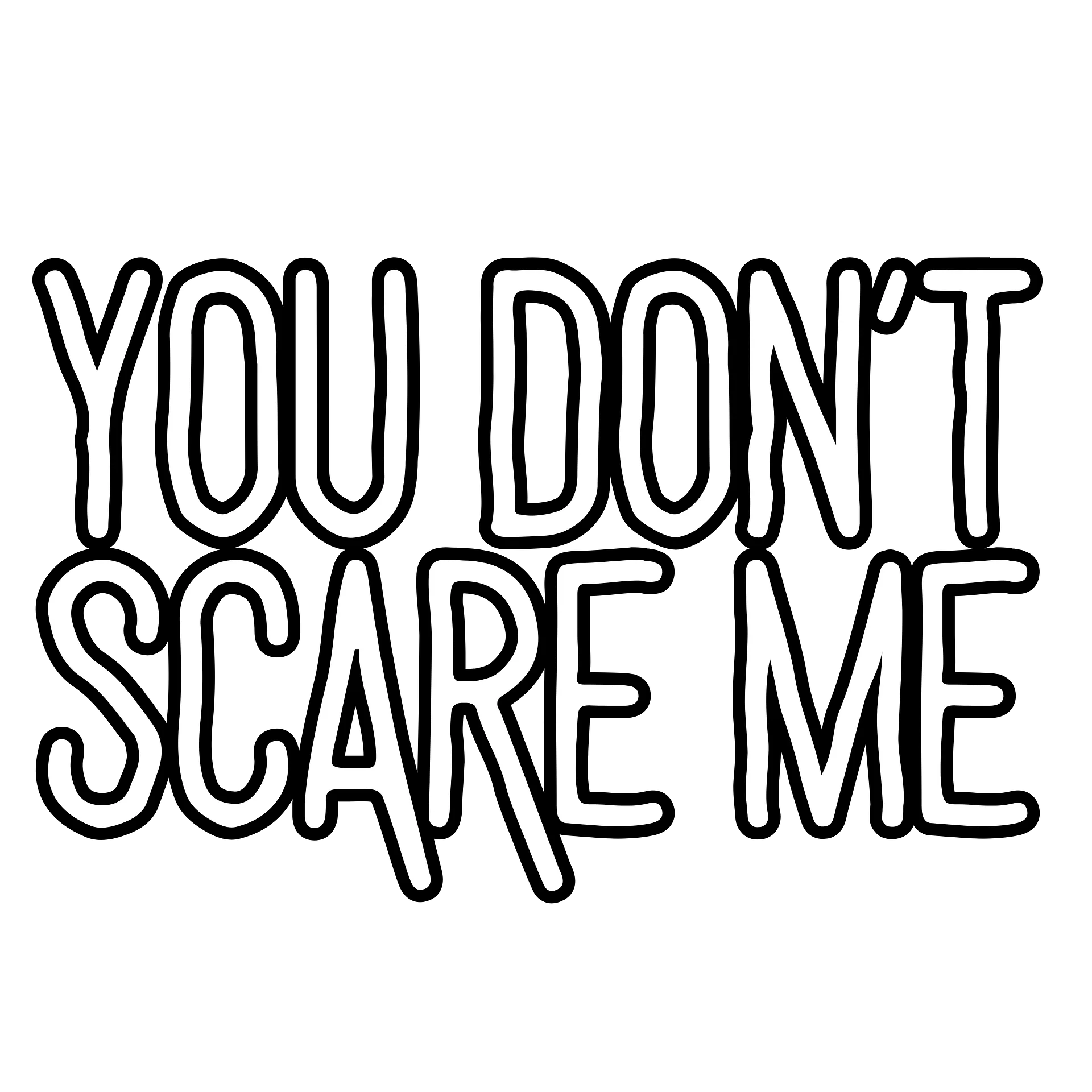 You Don't Scare Me Beanie White Thread product image (41)
