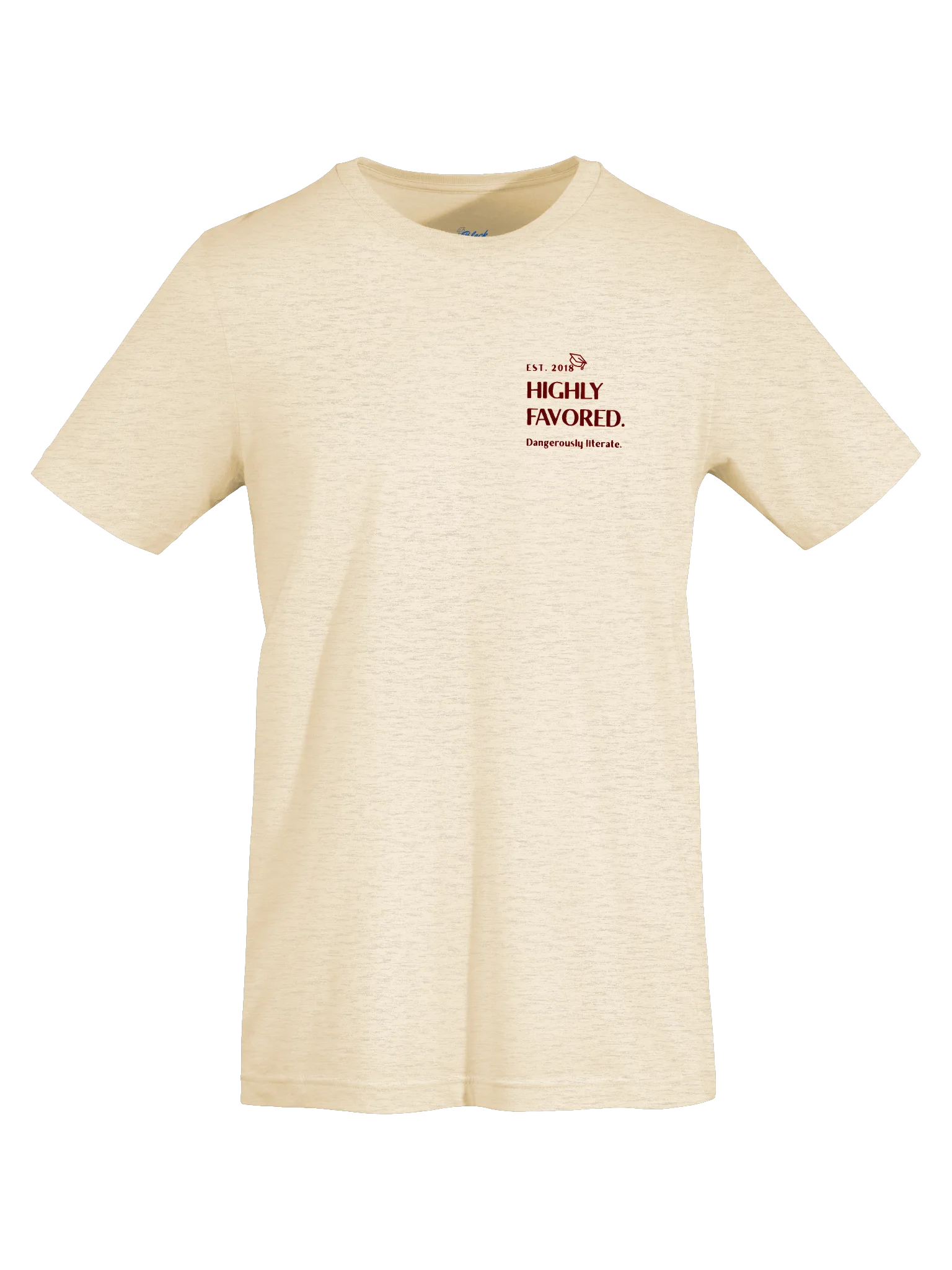 Highly Favored. Dangerously literate. Cream tee. product image (5)