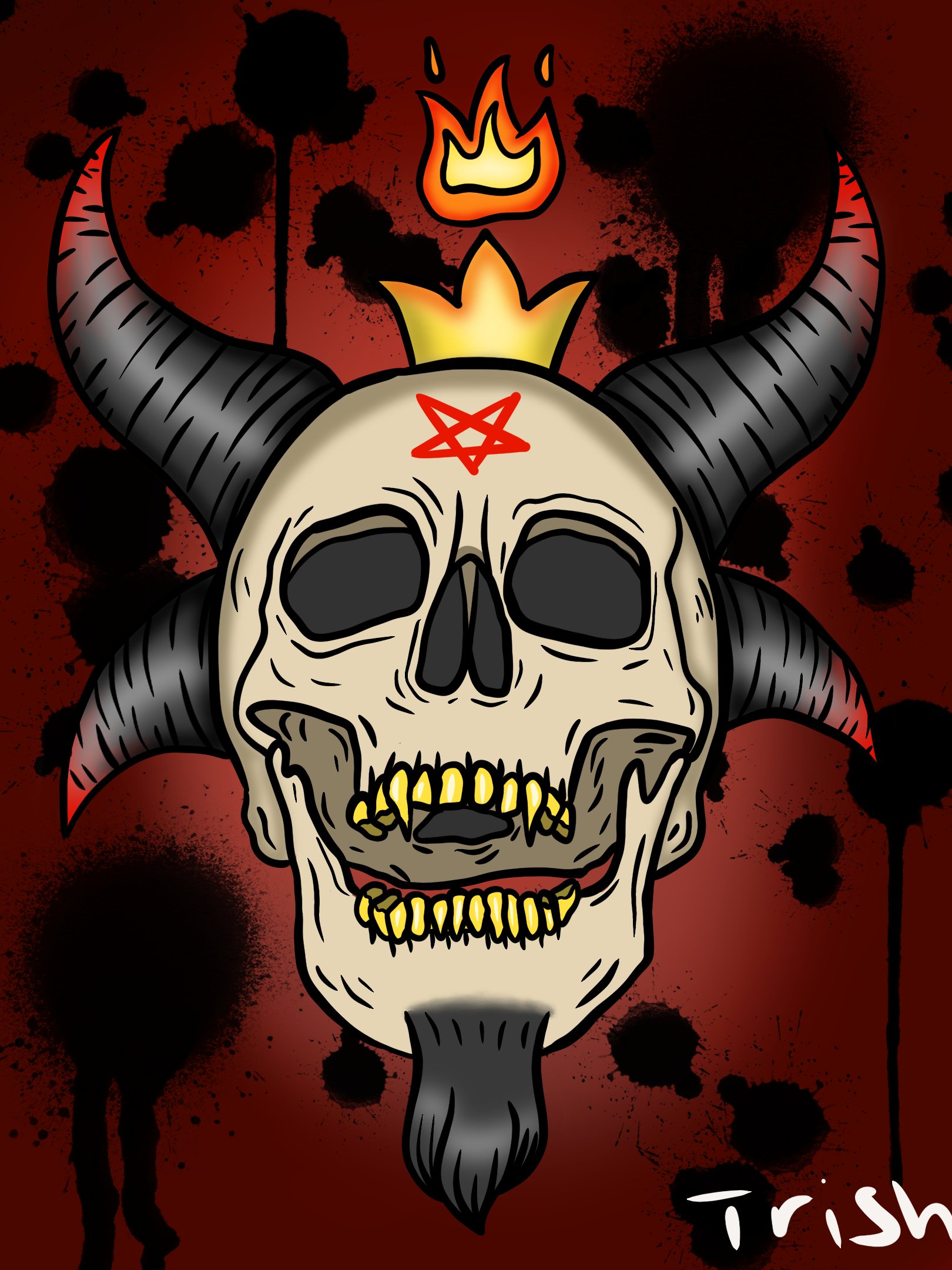Baphomet Skull Digital Print product image (1)