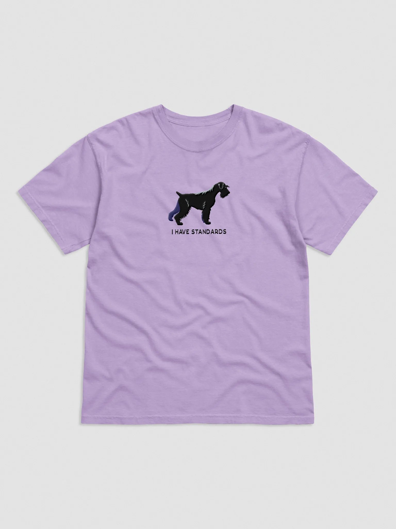 I Have Standards T-Shirt(Embroidered) of a Standard Schnauzer(Black) product image (4)
