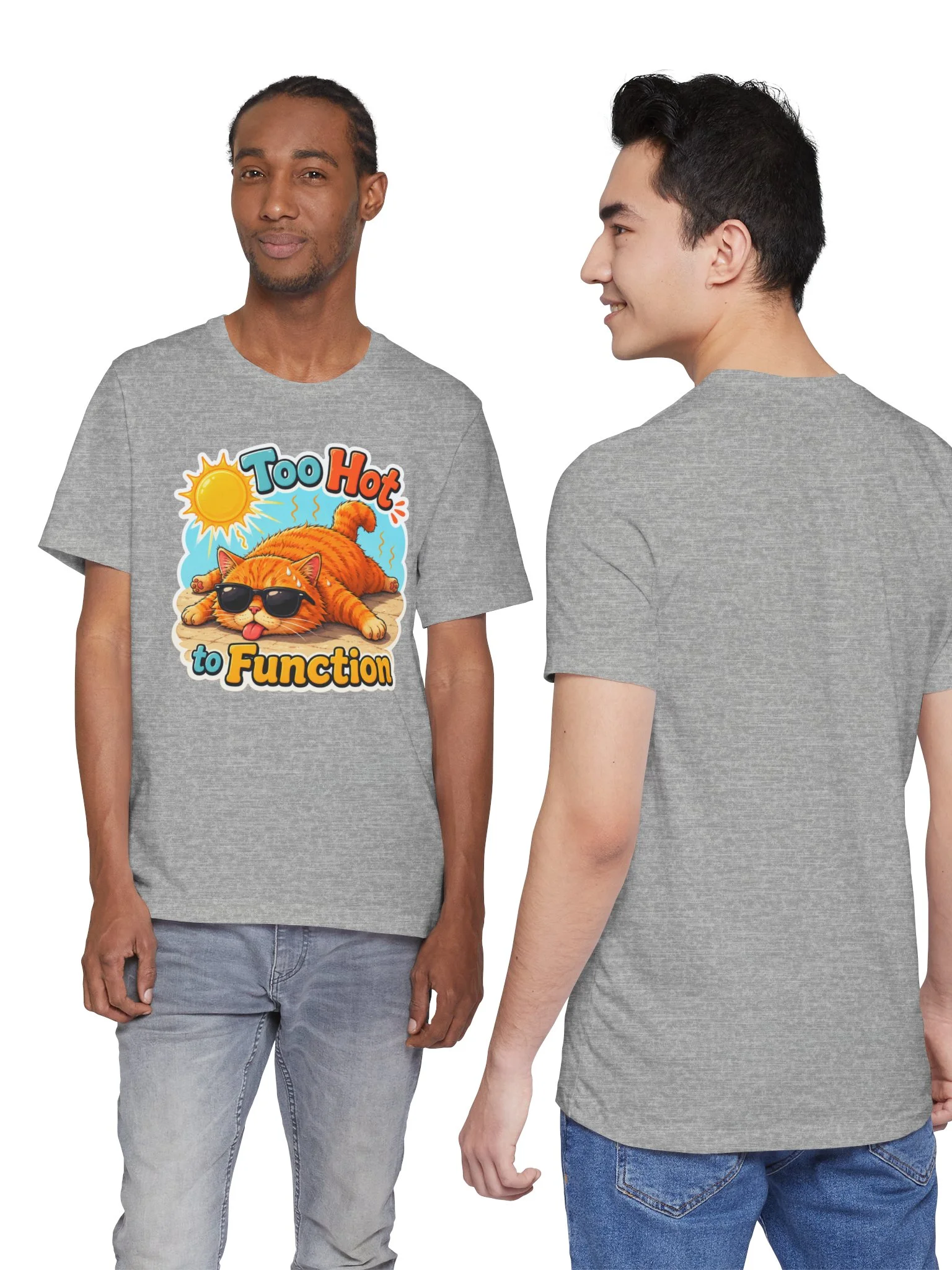 To Hot to Function Orange Cat Unisex Tee product image (2)