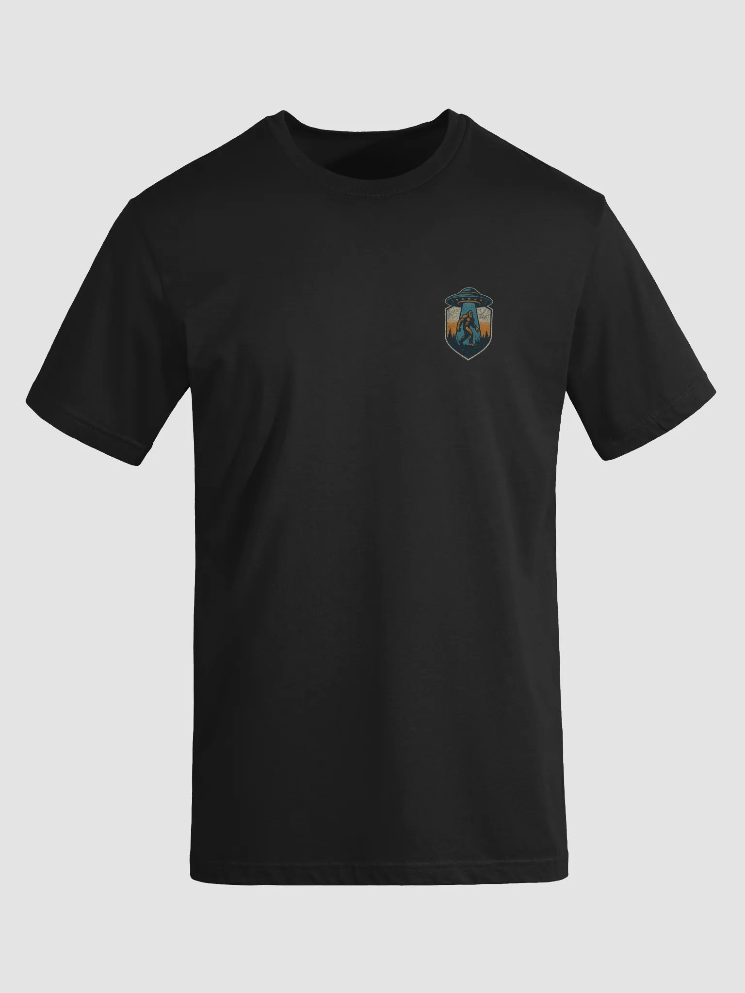 Bigfoot UFO Chest Logo T-Shirt – Minimalist Cryptid Style product image (2)