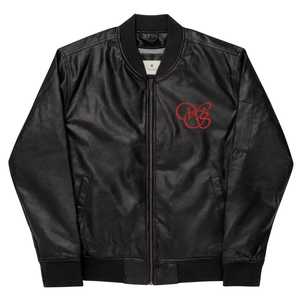 WS Faux Leather Bomber Jacket product image (10)