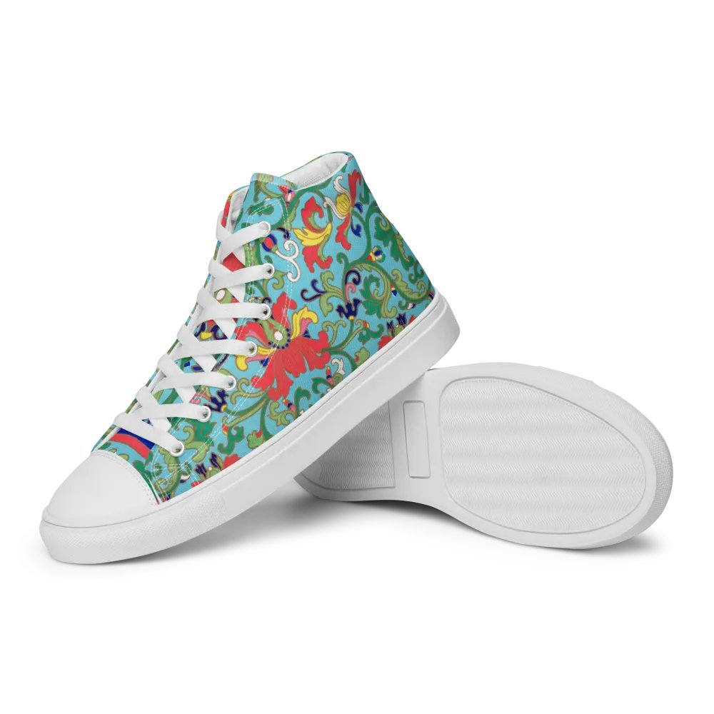Ornate Vines Women's High Top Canvas Shoes product image (8)