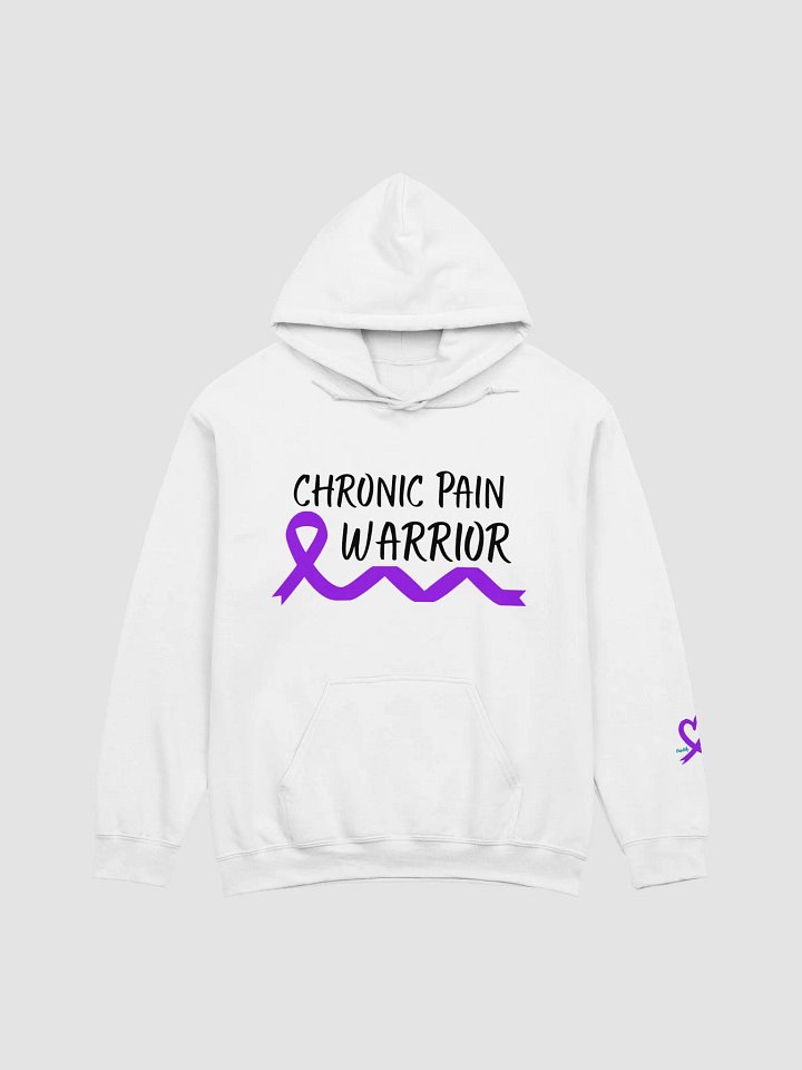 Chronic Pain Warrior Bottom Ribbon Hoodie- Black Print product image (1)