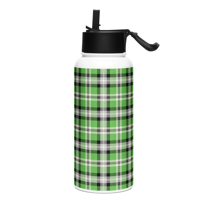 Bright Green, Black, and Gray Water Bottle product image (2)
