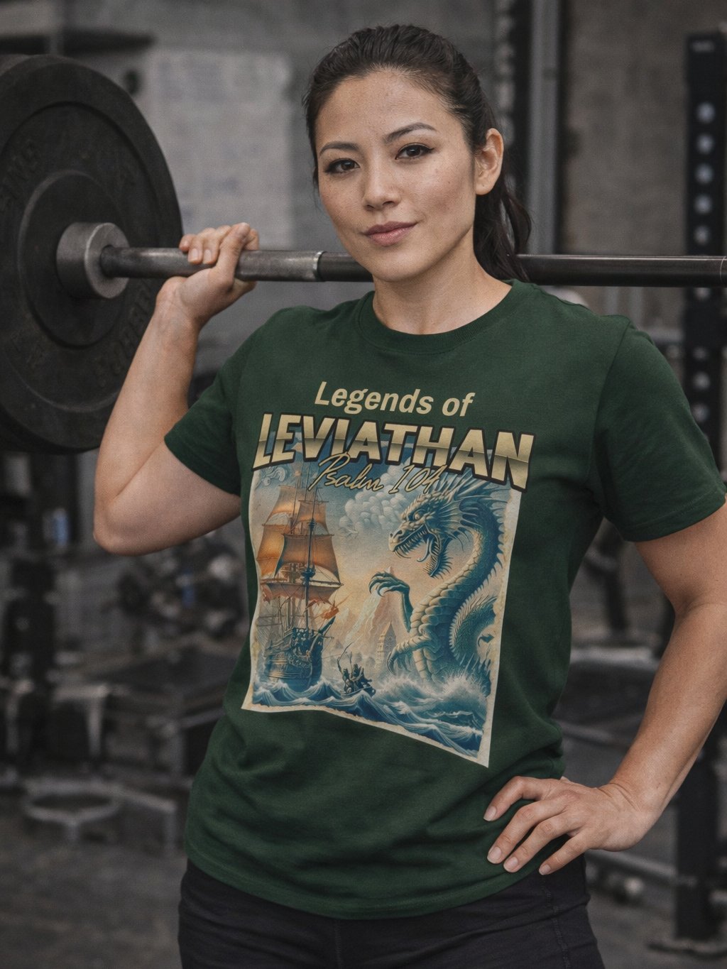 Legends of Leviathan T-Shirt, Sea Serpent, Bible Dragon Monster of the Sea Bible Verse Tee product image (2)