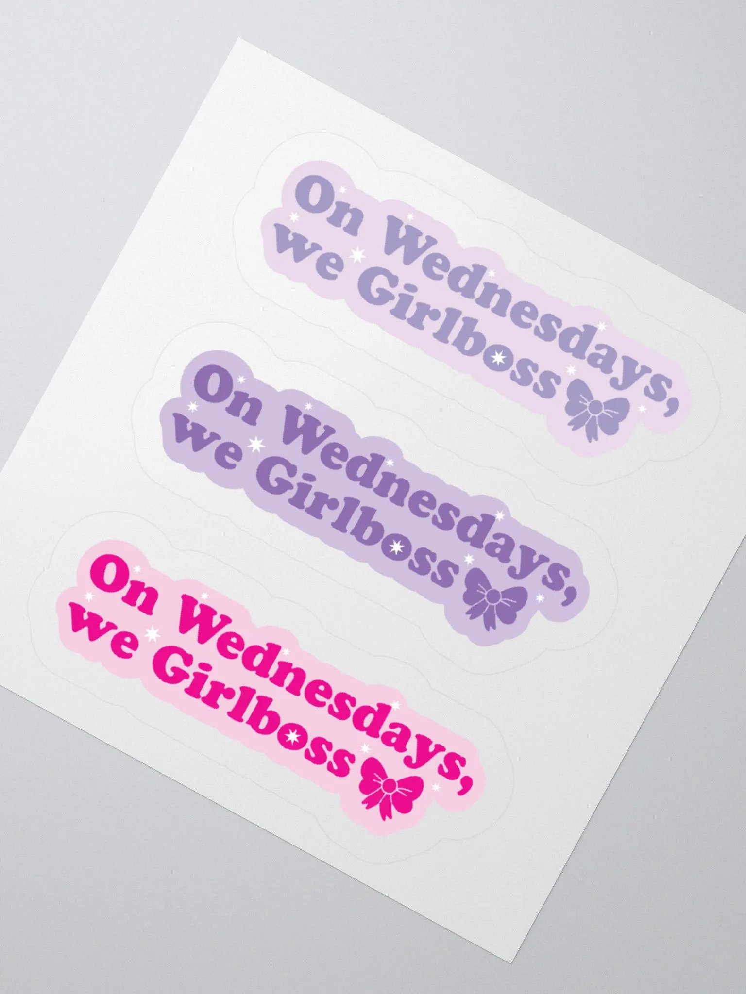 On Wednesdays, We Girlboss Assorted Sticker Sheet product image (2)