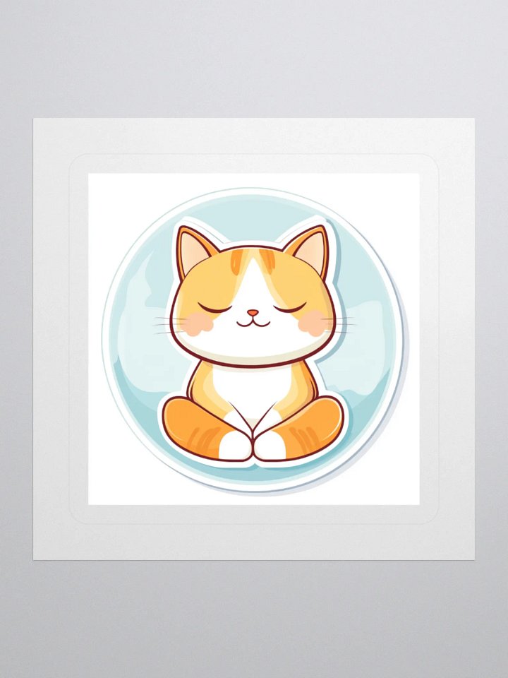 Orange meditating cat product image (1)
