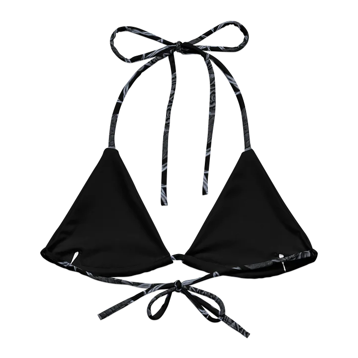 Grayscale Barbed Wire & Roses String Bikini Top product image (1)
