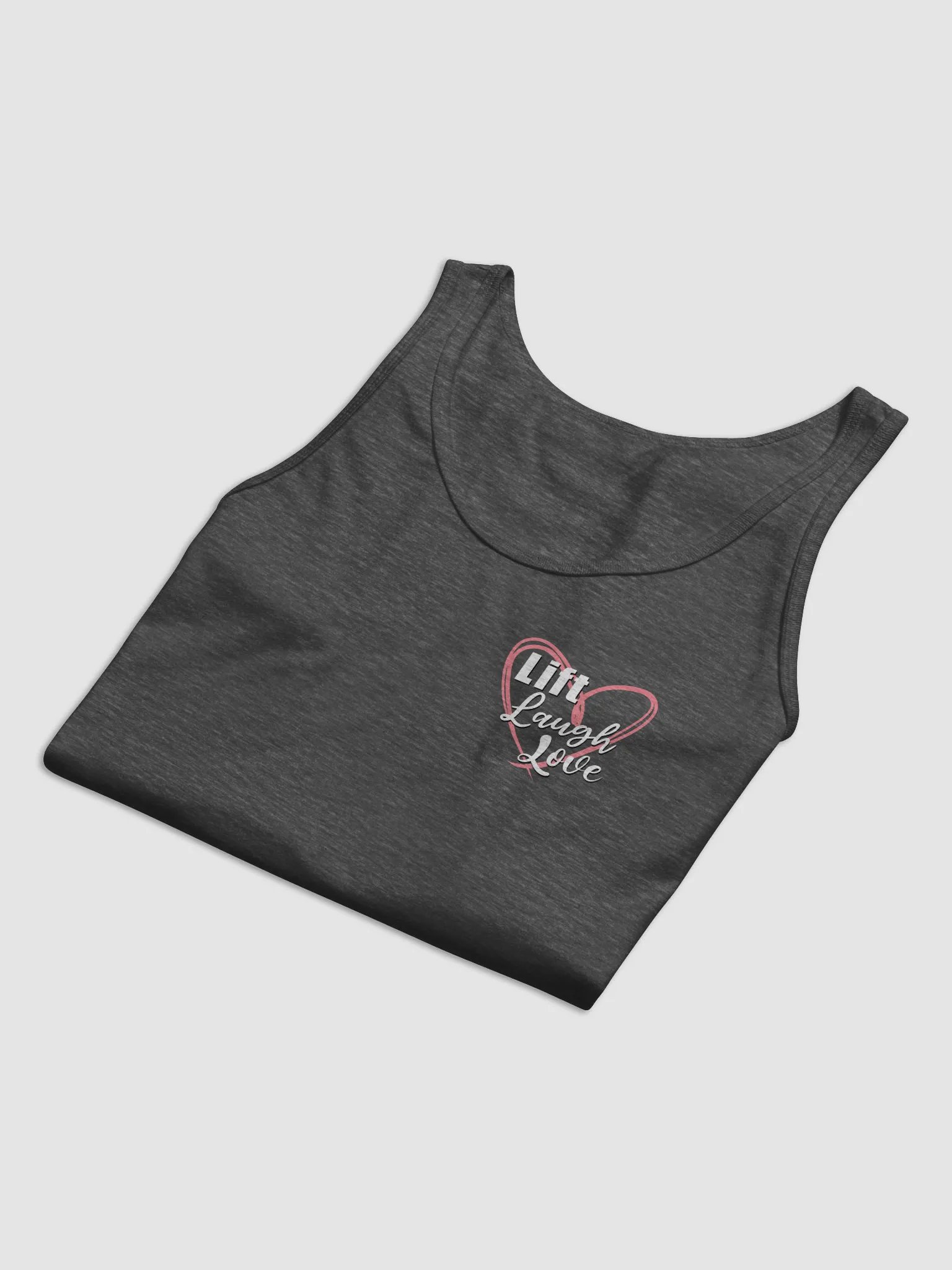Lift Laugh Love Pink Scribble Heart Tank Top product image (15)
