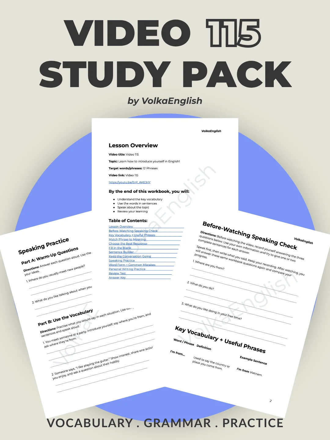 Video 115 Study Pack product image (1)