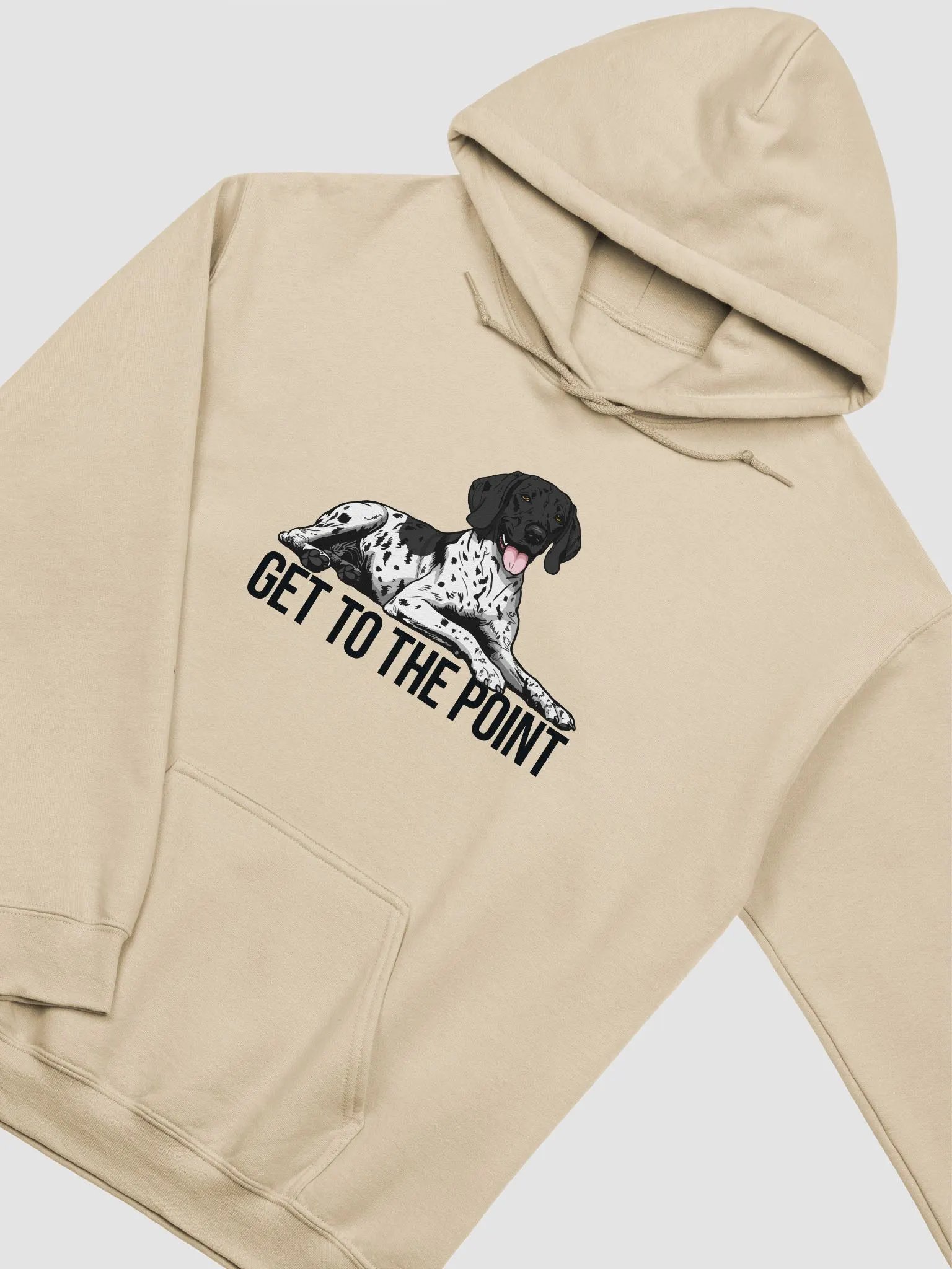 Get to the Point Hooded Sweatshirt of a German Shorthaired Pointer(Black Roan) | Funny Hoodie for GSP Pawrents product image (4)