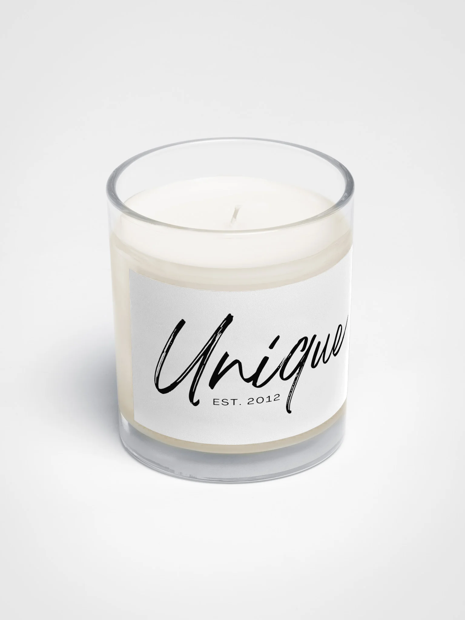 UNIQUE Soy Wax Candle Clear Glass Jar product image (2)