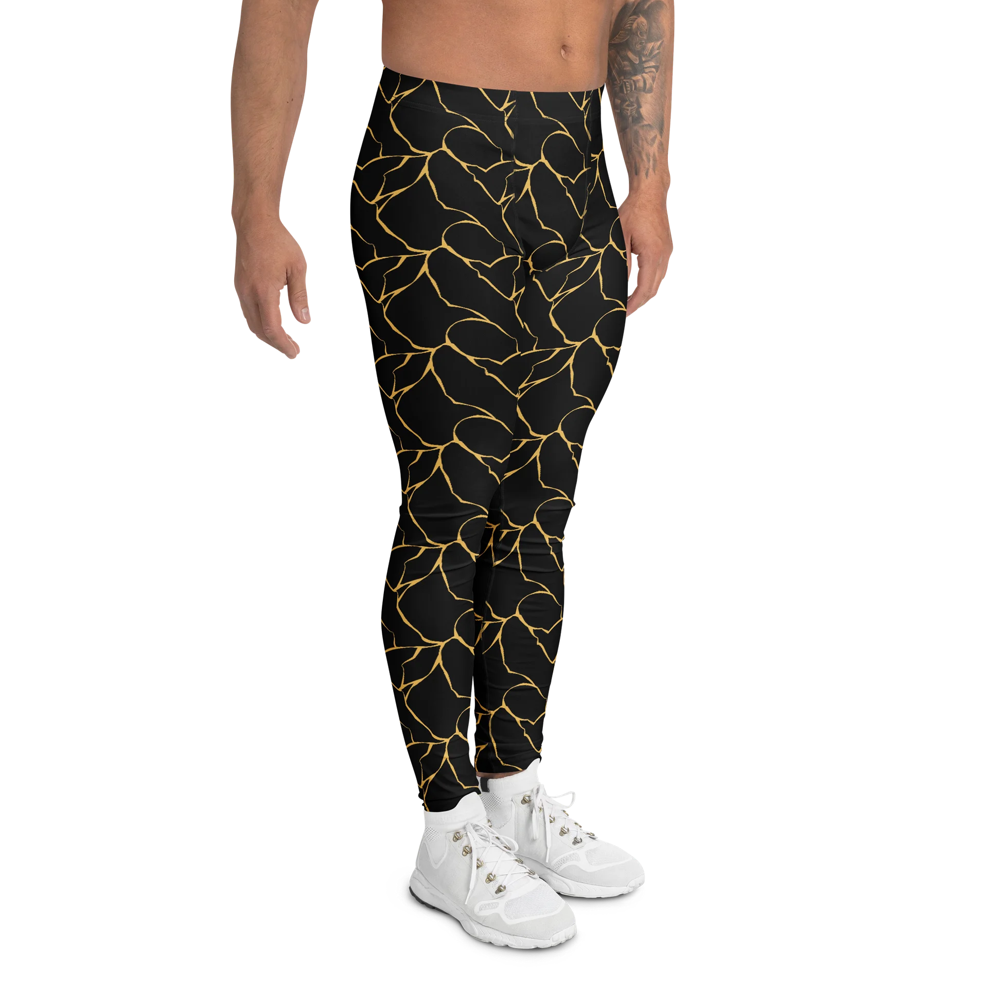 Broken Marble Luxury Stone Men’s Leggings product image (3)