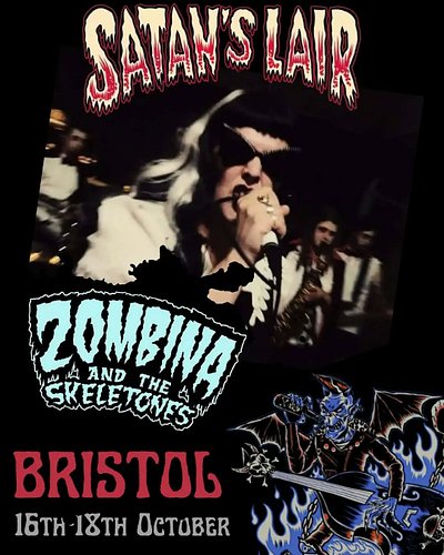 Zombina and the Skeletones are comin'... To Bristol 👻 Sunday 18th October at Satan's Lair fest. Day tickets available nowwww 👻