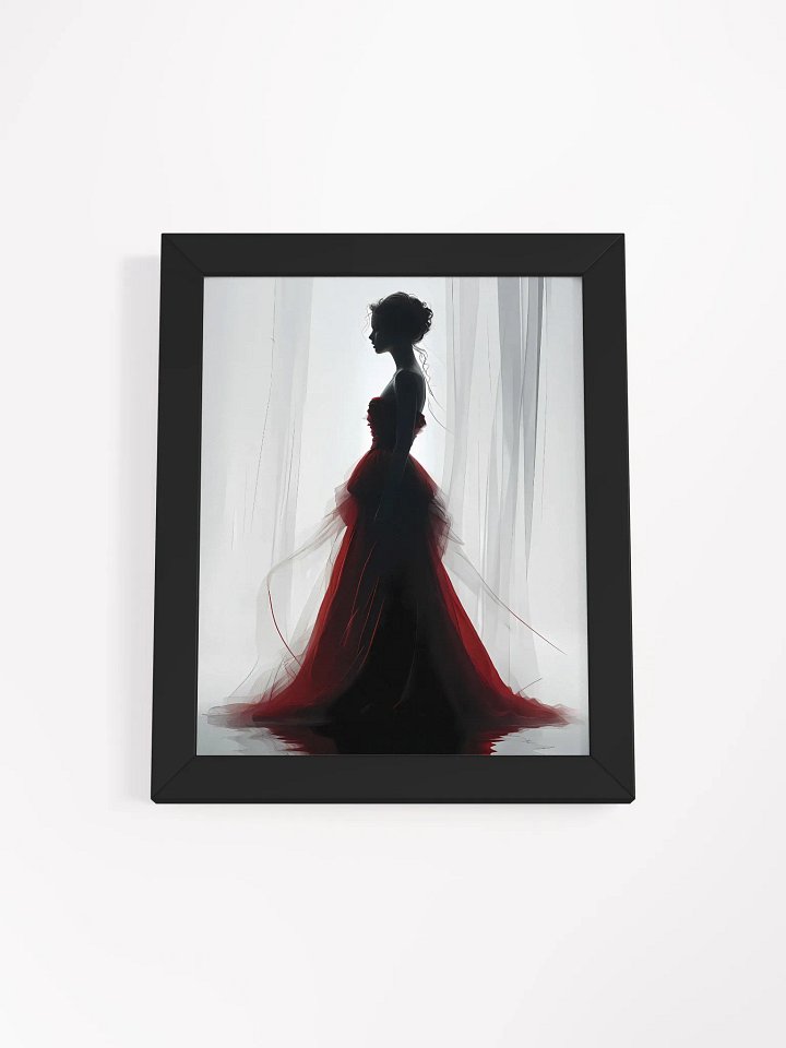 Elegant Red Dress Silhouette Poster product image (2)