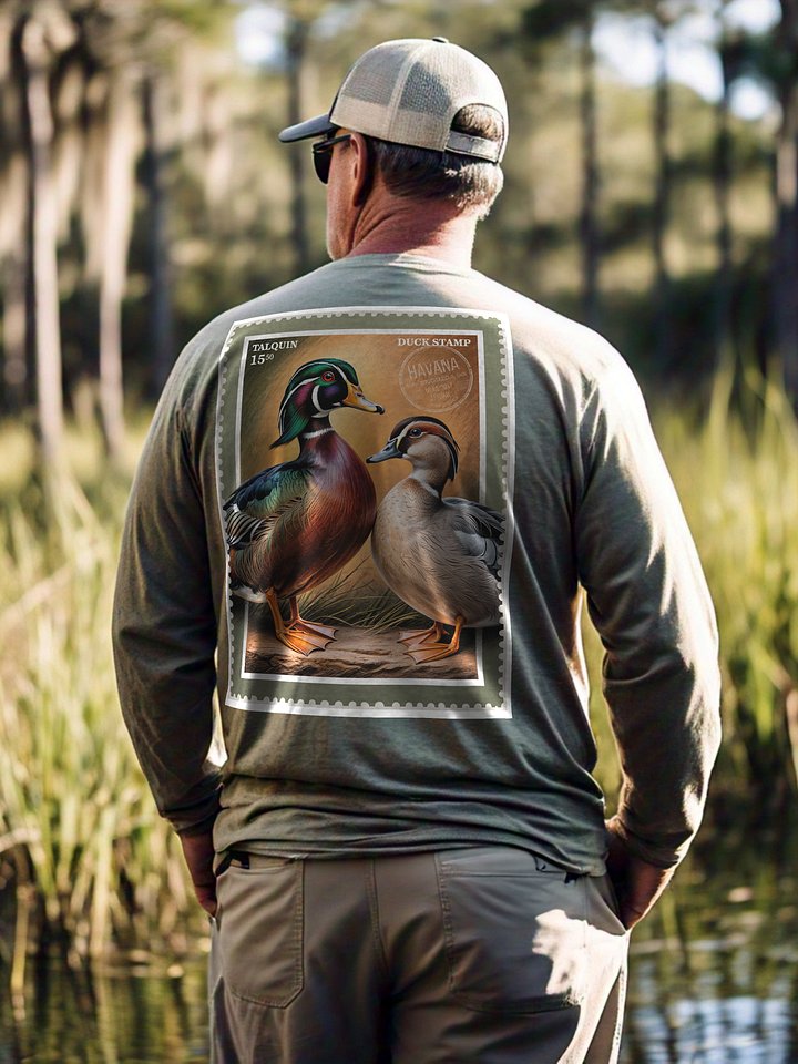 The Talquin Wood Duck Stamp Long Sleeve Tees product image (1)