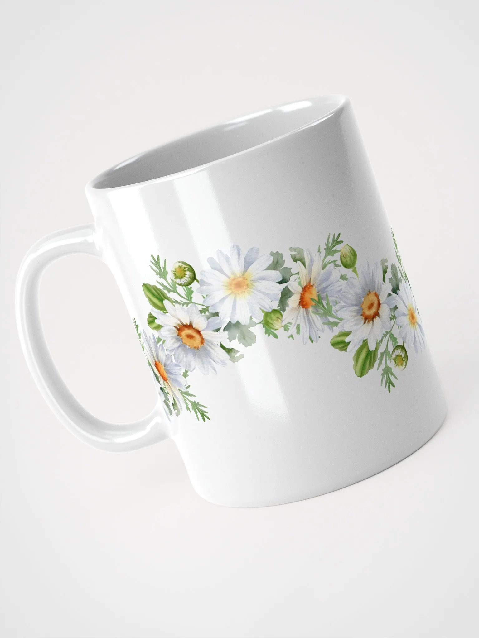 Daisy White Ceramic Mug product image (5)