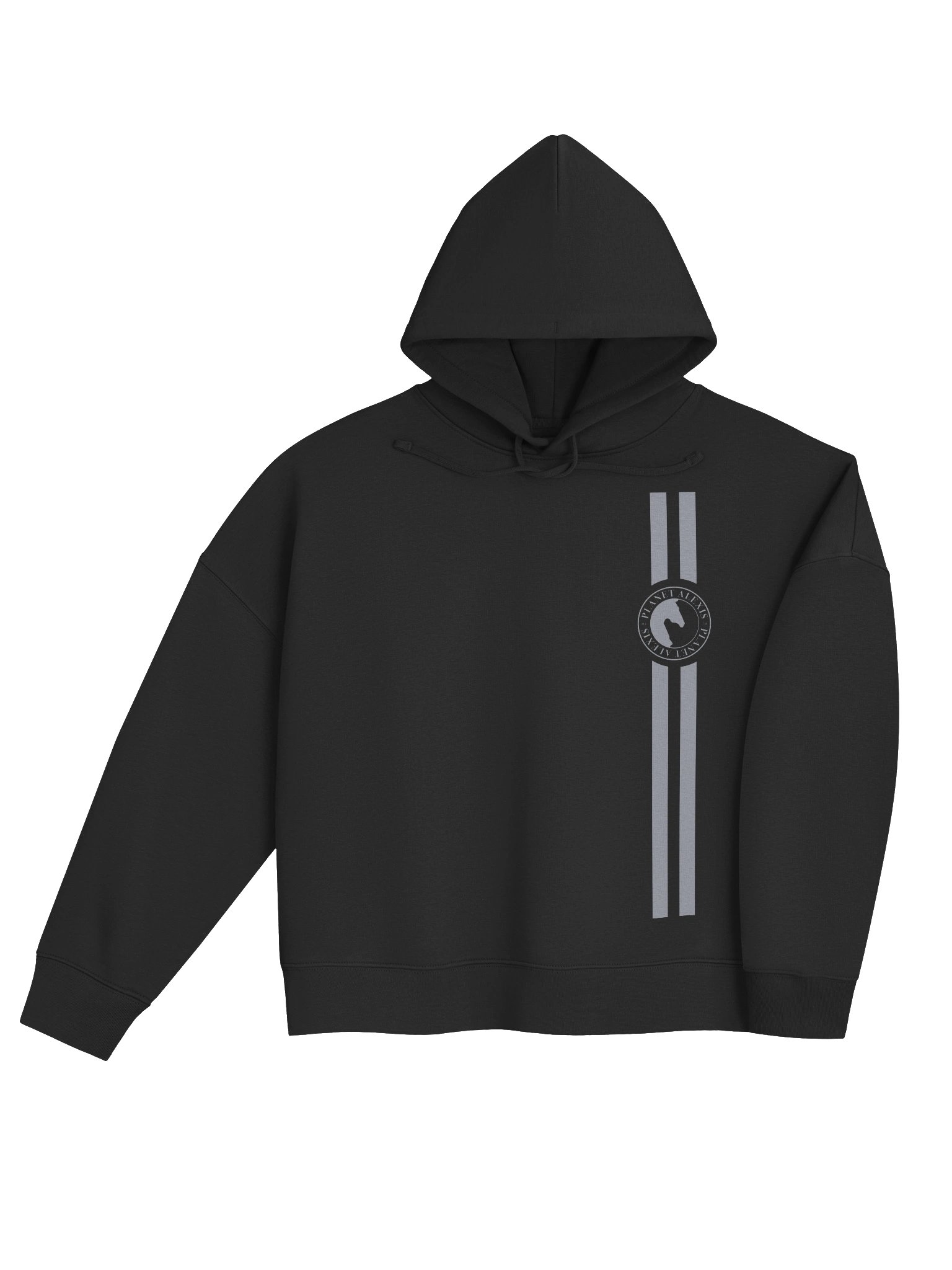 Organic Cotton Cropped Hoodie - BLACK product image (4)